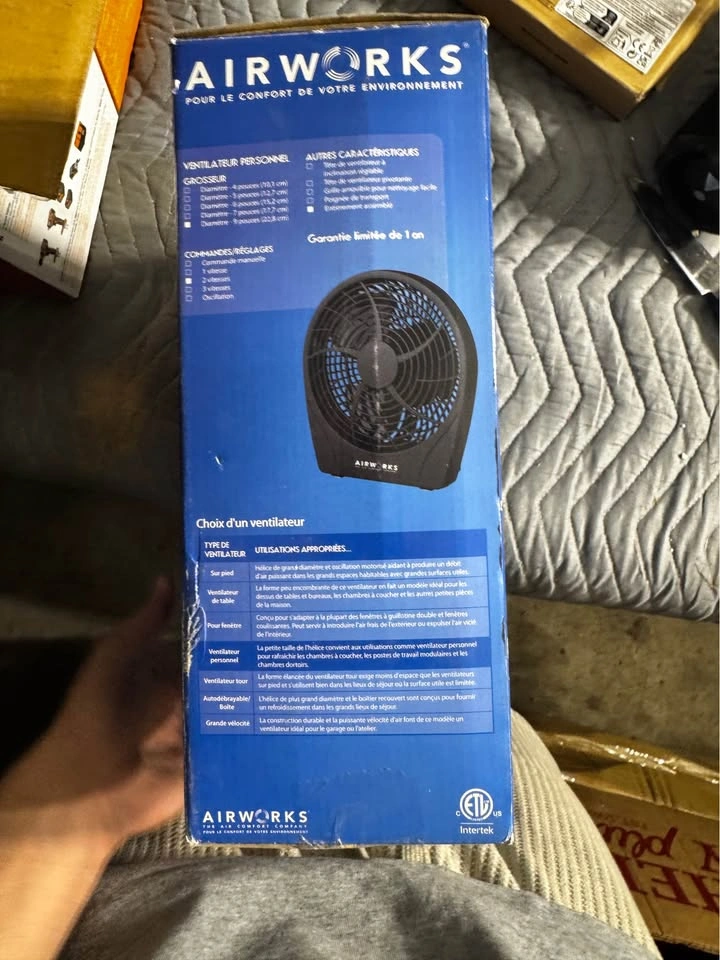 Airworks Personal Fan Model 9DAFCL - photo 2