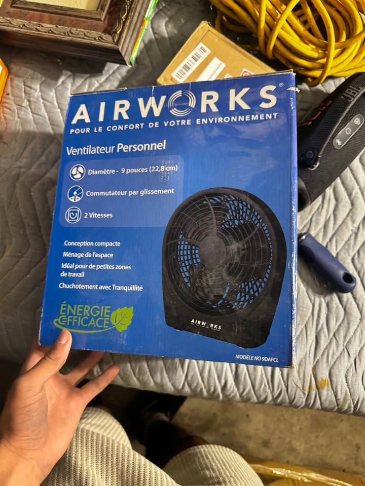 Airworks Personal Fan Model 9DAFCL - photo 3