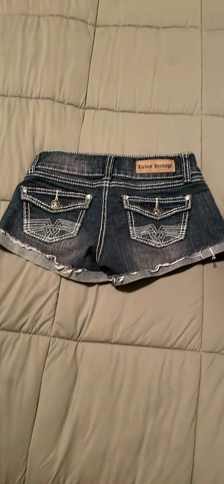 Urban Heritage Distressed Denim Shorts - photo 2