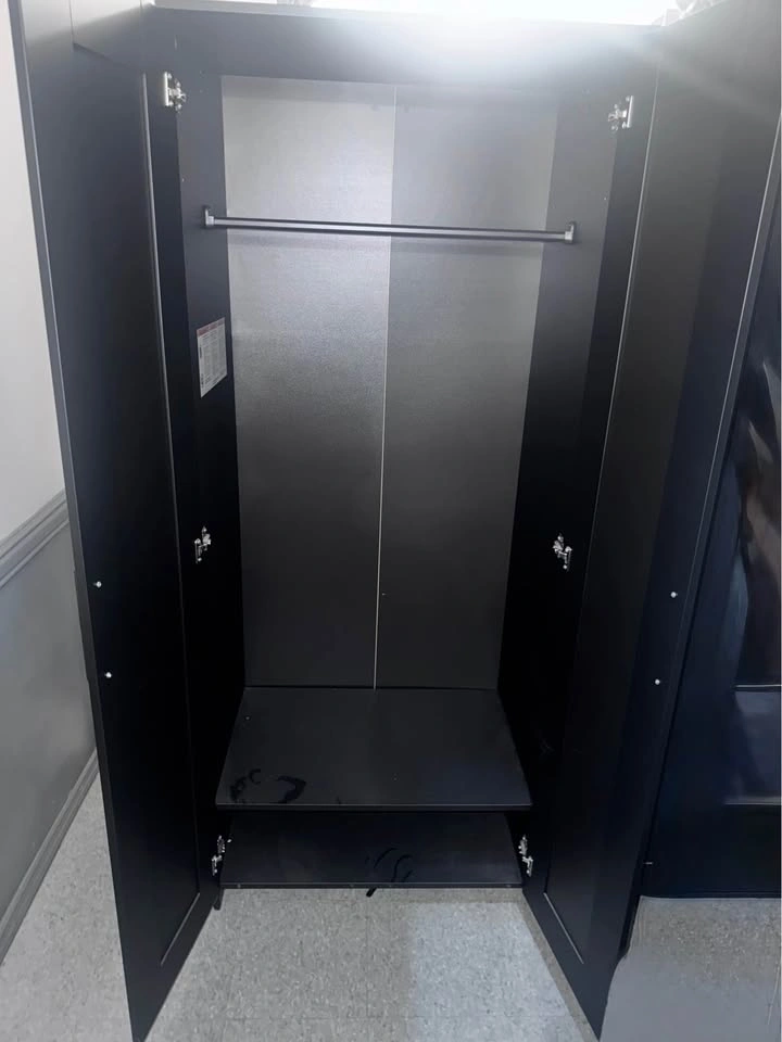 Modern Black 3-door Wardrobe / Armoire with Full-Length Mirror - photo 2