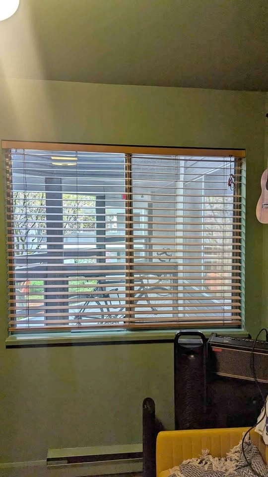 Wooden Coloured Horizontal Window Blinds