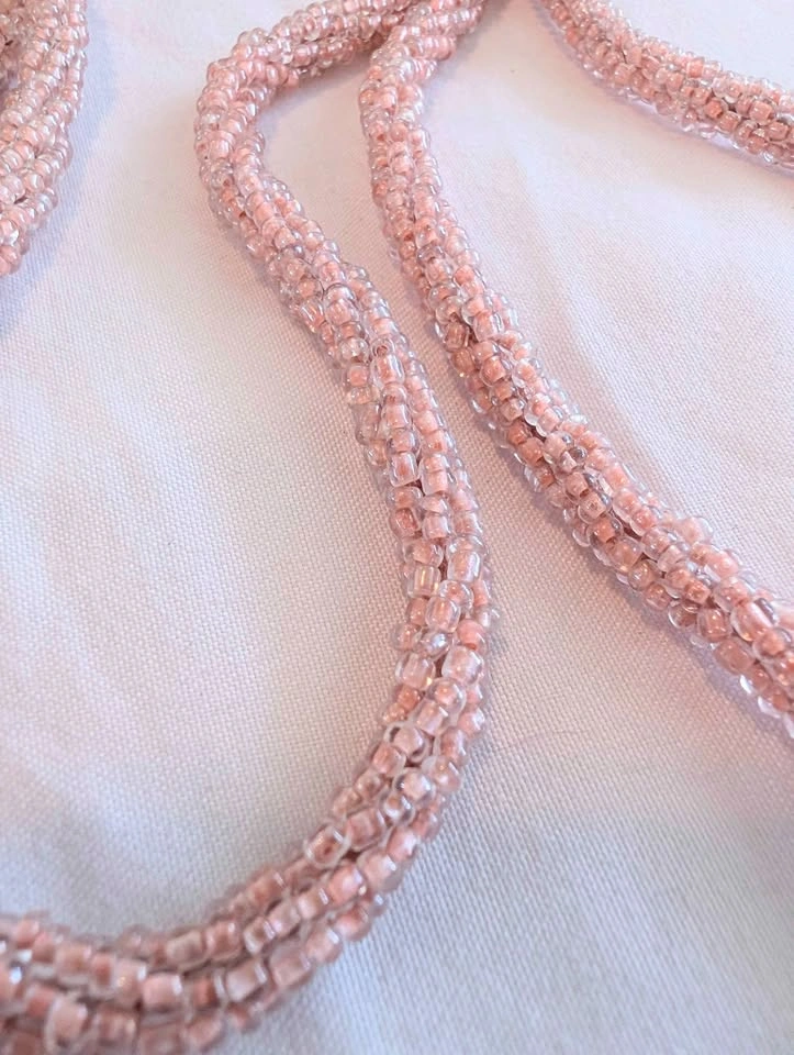 Blush pink long beaded necklace - photo 5