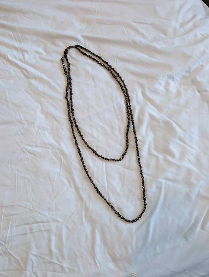Shimmery black-stone 2-layer necklace - photo 4