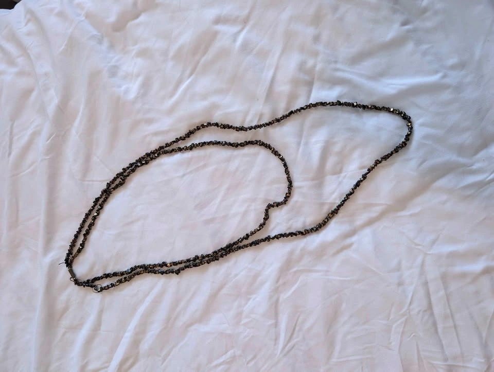 Shimmery black-stone 2-layer necklace - photo 5