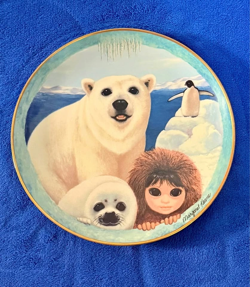 Margaret Keane Big Eyes Pu's Polar Playground Collector Plate
