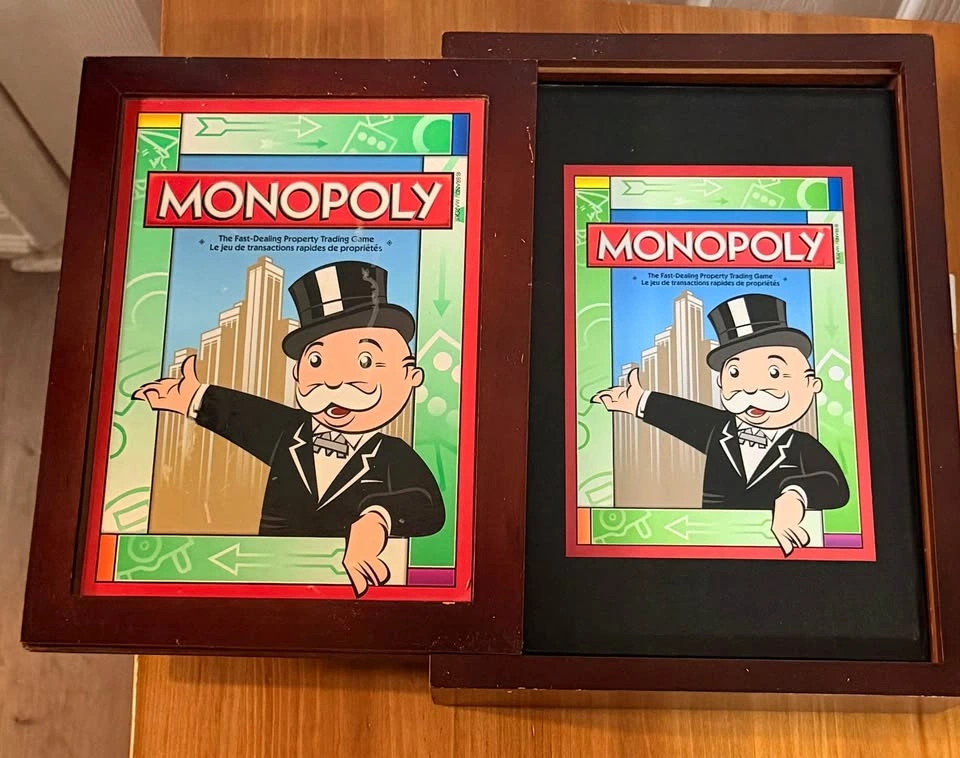 Monopoly Vintage Game Collection Bookshelf Wooden Book Box Set 2 - photo 3