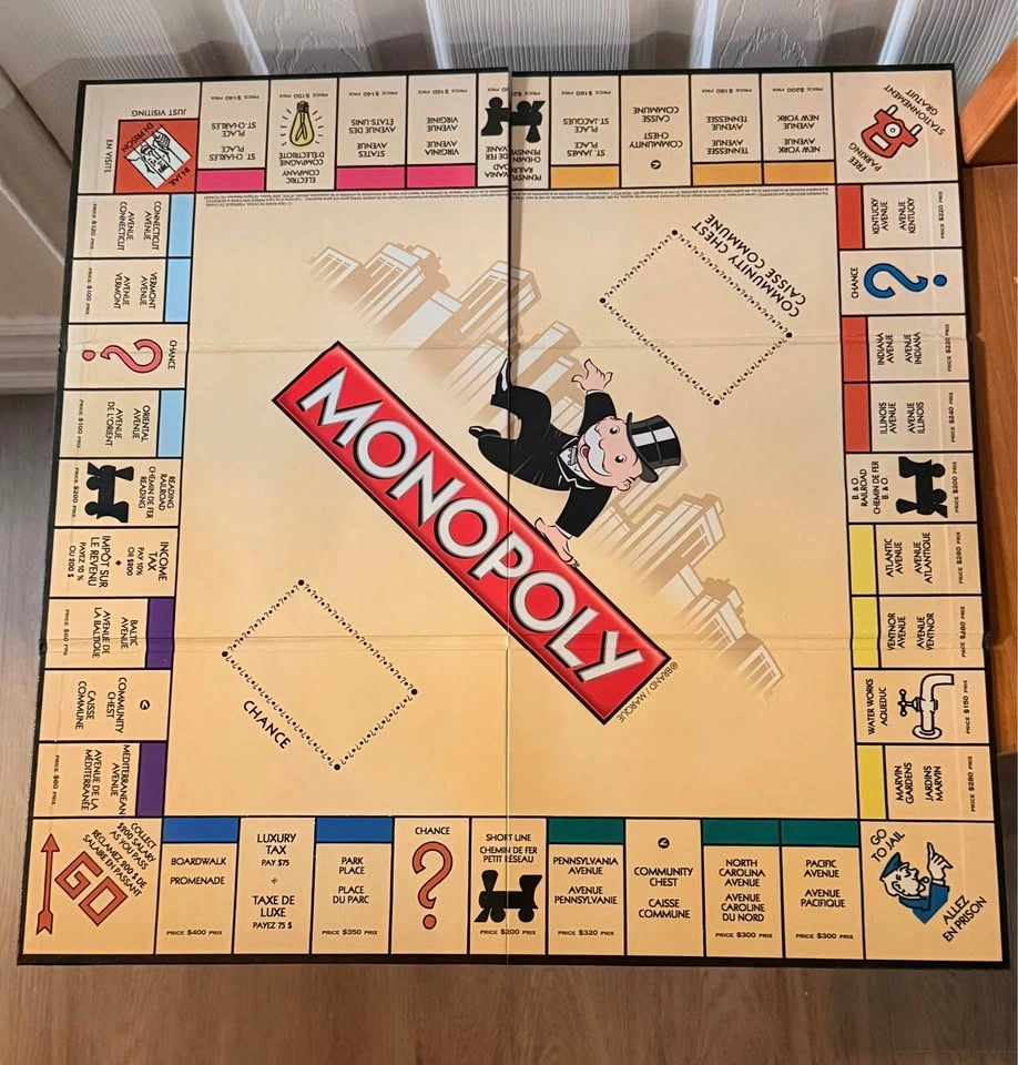 Monopoly Vintage Game Collection Bookshelf Wooden Book Box Set 2 - photo 4