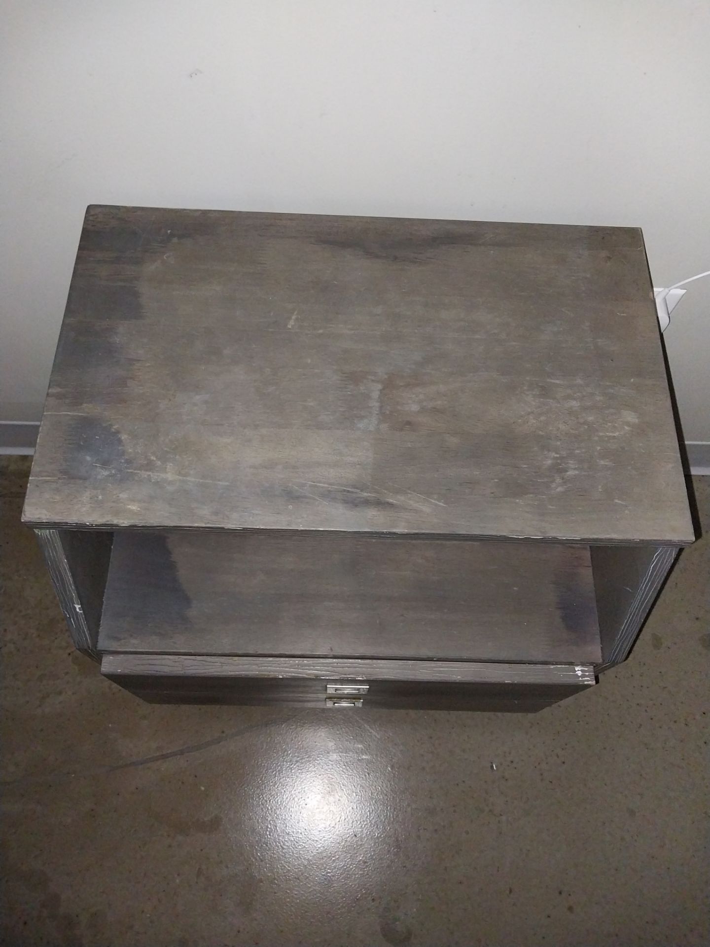 Rustic Gray 2-Drawer Nightstand / End Table - photo 4