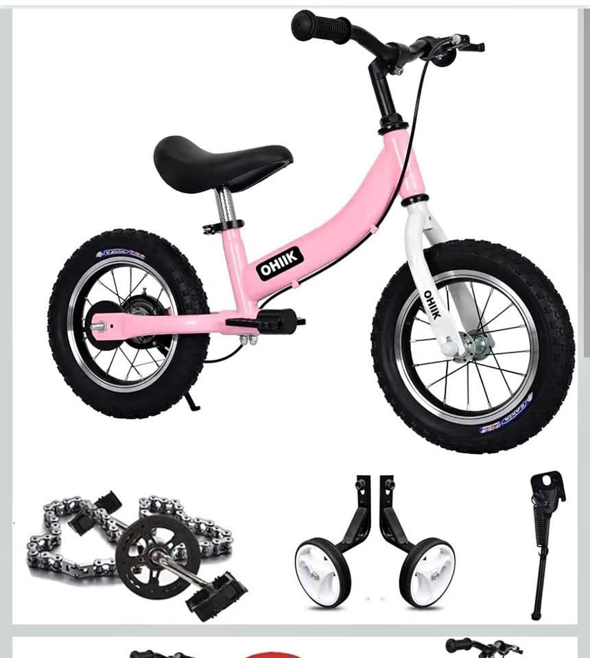 OHIIK Kids Balance Bike with Training Wheels