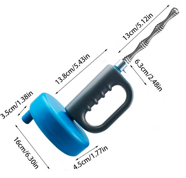 Drain Auger Kitchen Bathroom Unblocker 10 M