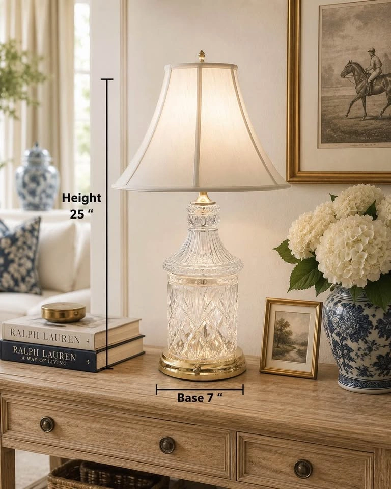 Table Lamp VTG Crystal With Dual Lights - photo 2