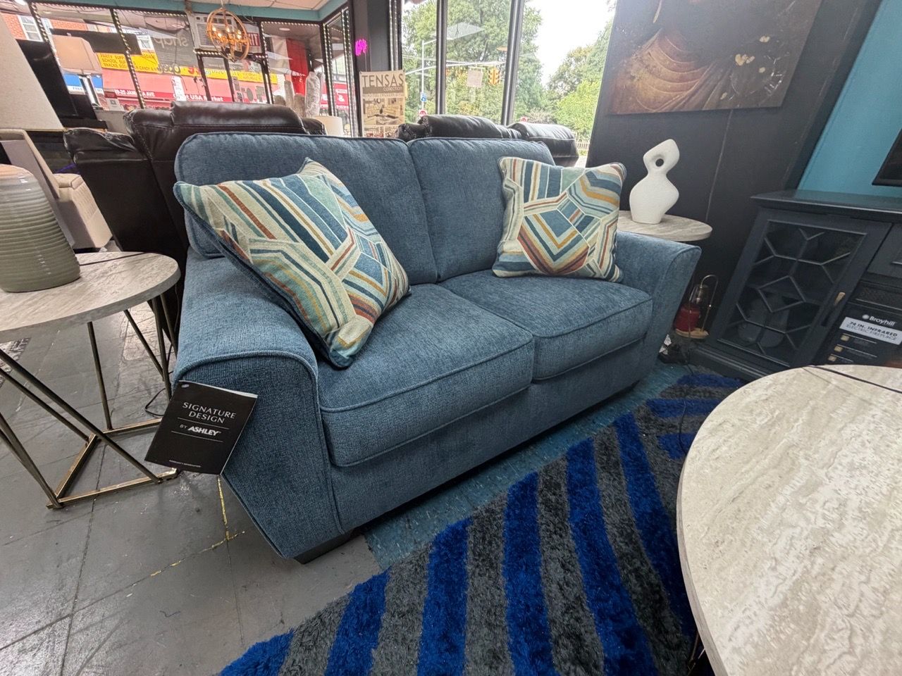 Ashley Signature Design Blue Sofa Set - photo 3