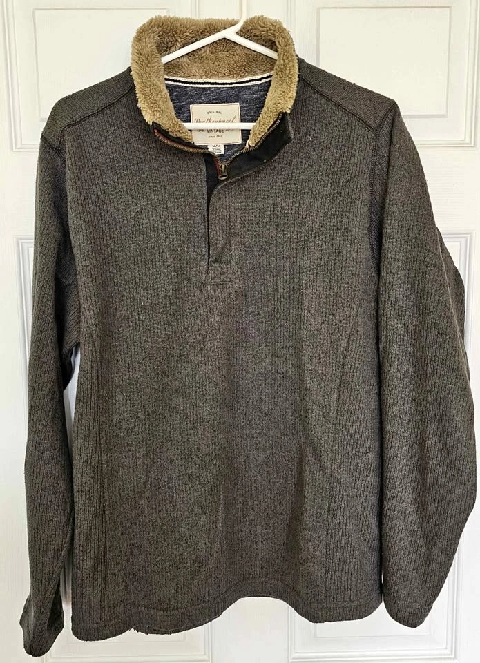 Weatherproof Vintage Men's 1/4 Zip Knit Fleece Pullover - Size M