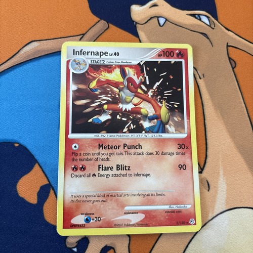 Infernape - 5/130 - Pokemon Diamond & Pearl Holo Card LP