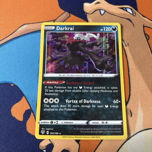 Darkrai 105/189 Swsh03: Darkness Ablaze Holo NM