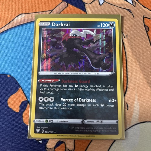 Darkrai 105/189 Swsh03: Darkness Ablaze Holo NM - photo 3