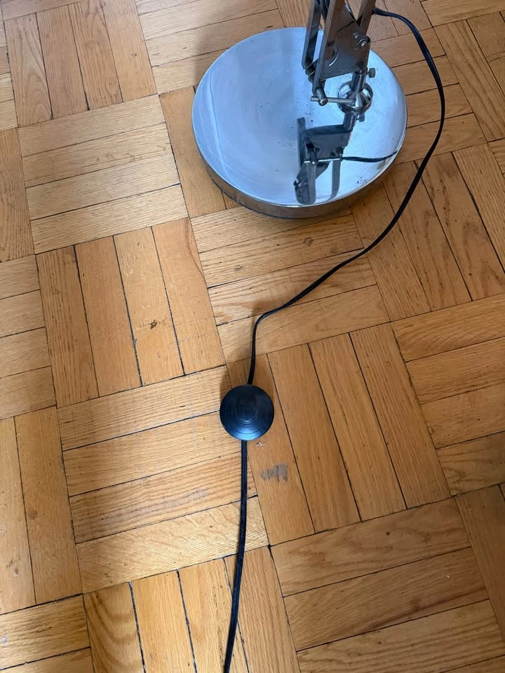 Vintage Structube Giant Architect Floor Lamp – Chrome - photo 5