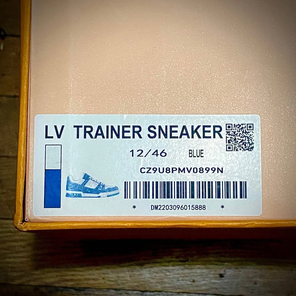 Louis Vuitton LV Trainer Sneakers — Blue/White — Men’s 12 - photo 2