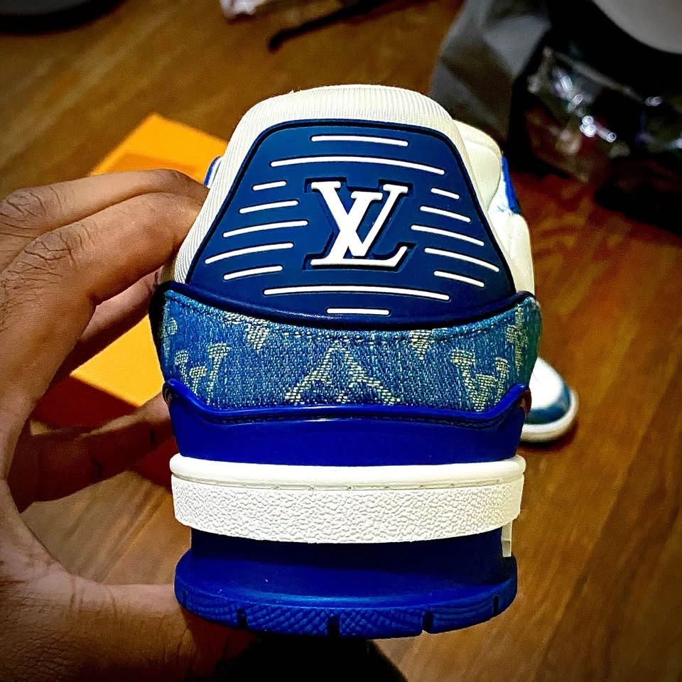 Louis Vuitton LV Trainer Sneakers — Blue/White — Men’s 12 - photo 5