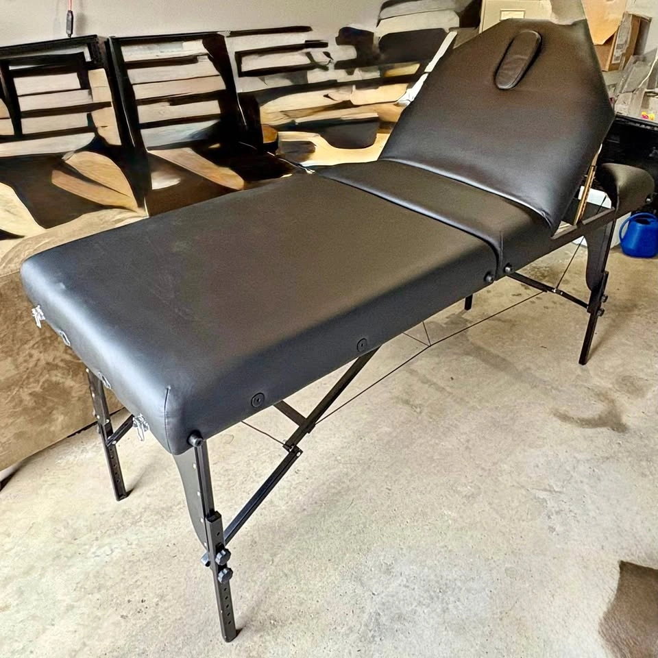 Long Massage Table with Linens and Accessories!