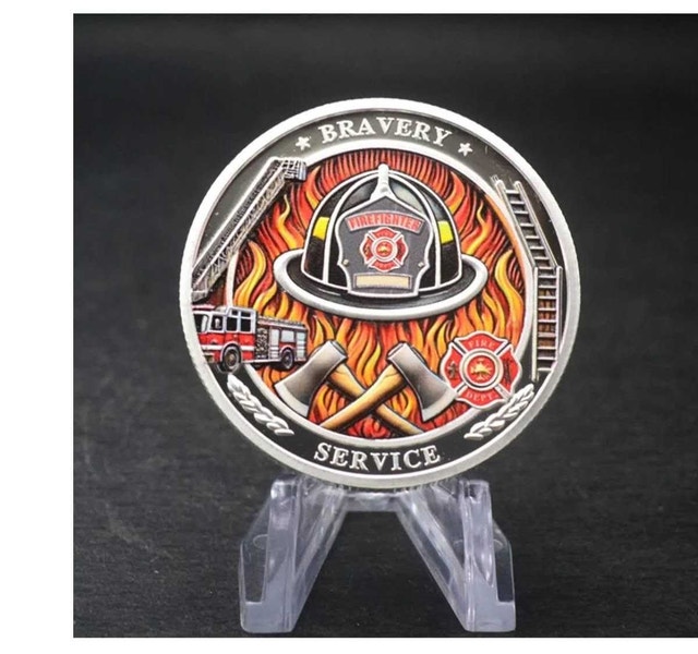 Firefighter challenge Coin - photo 2