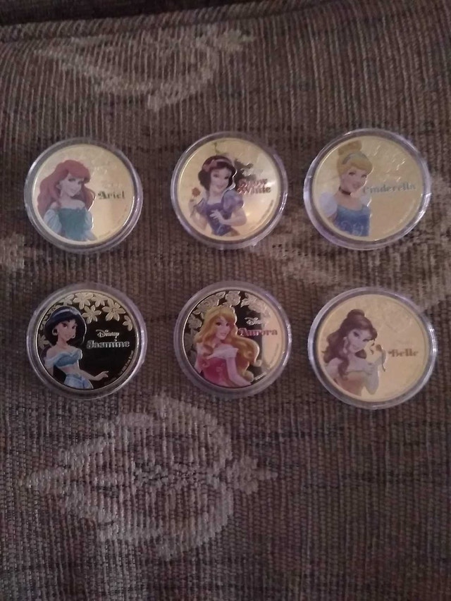 Princess challenge Coins. Set of 6.