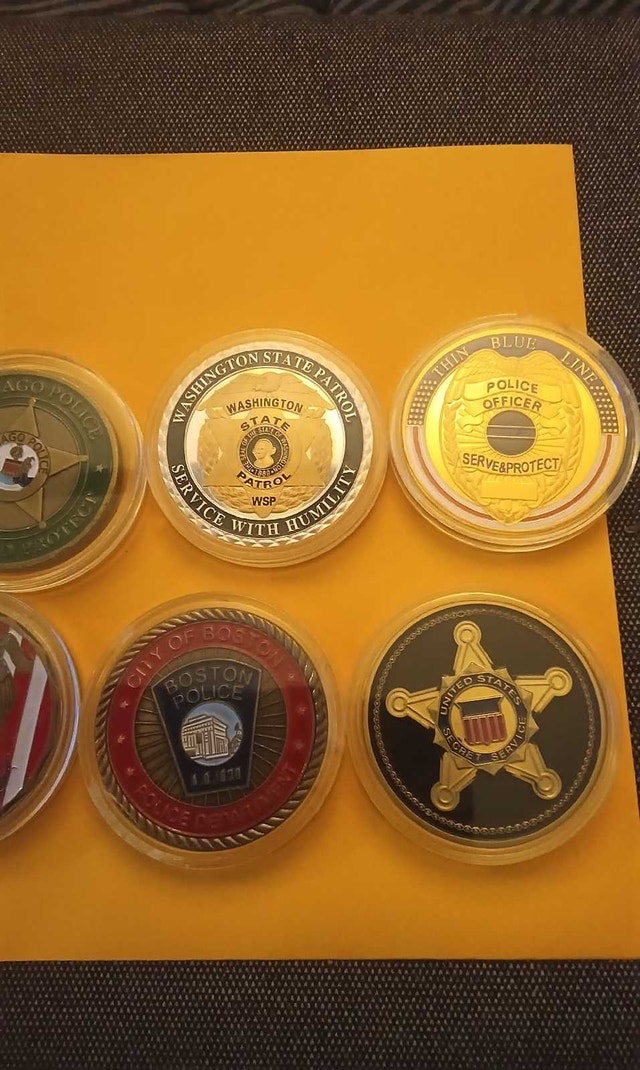 Police Challenge Coins. Set of 10 - photo 5