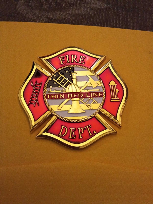 Car Emblem Fire Department Thin Red Line - photo 2