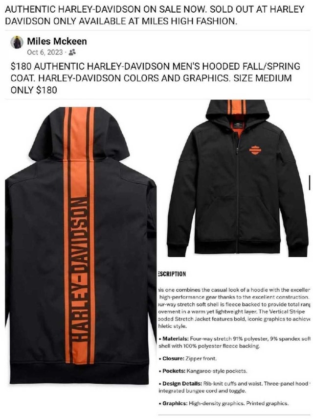 Harley Davidson Jacket. Brand new with tags.