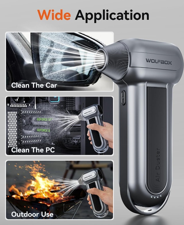 WOLFBOX MF100 Compressed Air Duster Electric Turbo Fan - photo 5