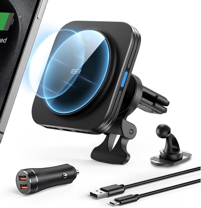 ESR Magnetic Car Mount Charger with 36W QC 3.0 15W Holder