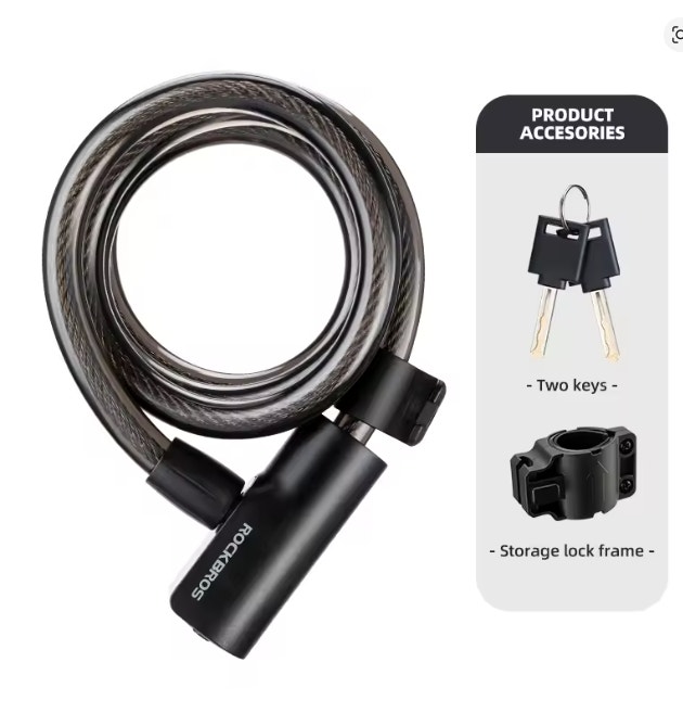 Bicycle Lock Portable Anti-theft Bike Lock with Keys Zinc Alloy