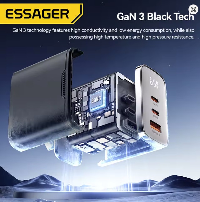 Charger 65W GaN USB Type C Charger Digital Display QC 4.0 - photo 5