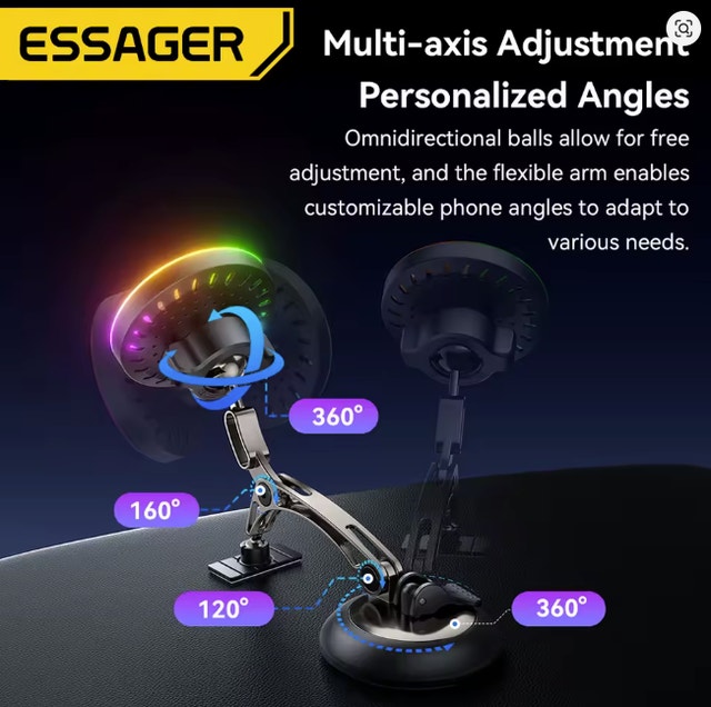 Magnetic Wireless Charger 15W Car Phone Holder - photo 4