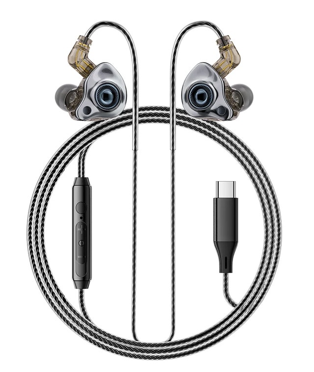 Wired Headphones In Ear Type C HiFi Headset Bass Stereo
