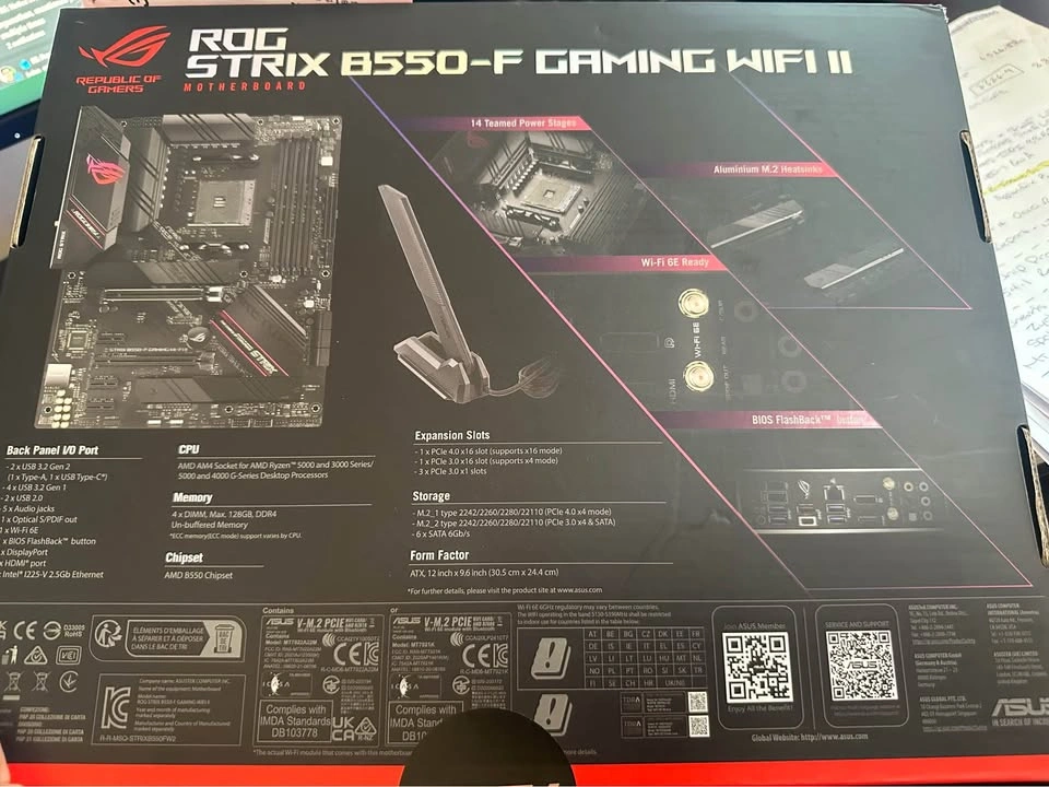 New ASUS ROG Strix B550-F Gaming WiFi II Motherboard - photo 2