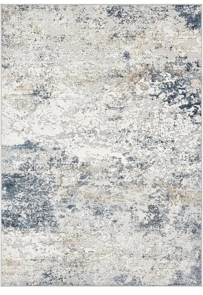 Brand new Modern 10x14 Washable Area Rug - Neutral Beige/Blue - photo 2