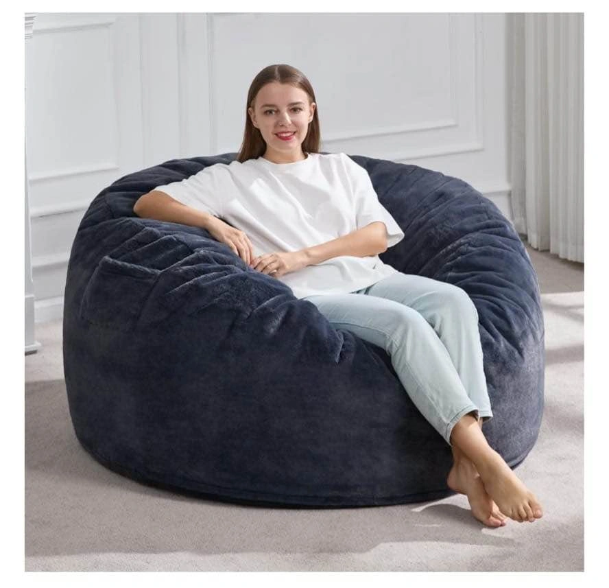 Brand new 4FT Adult Bean Bag Chair Big Lounger, Dark Grey - photo 3