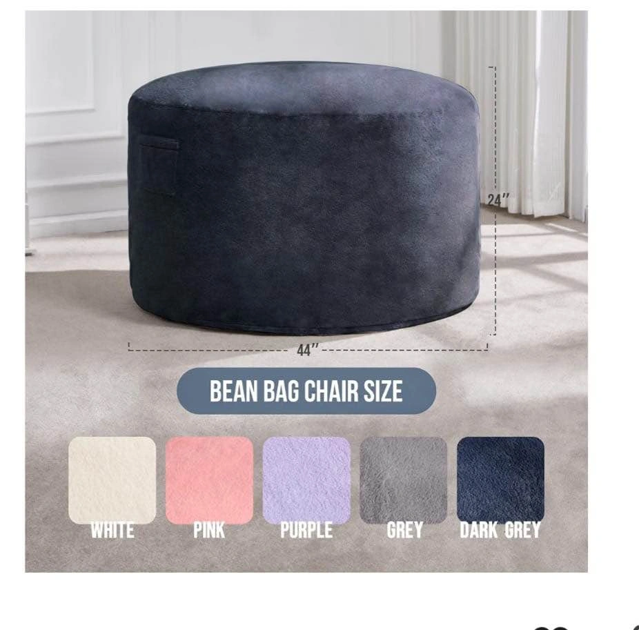 Brand new 4FT Adult Bean Bag Chair Big Lounger, Dark Grey - photo 5