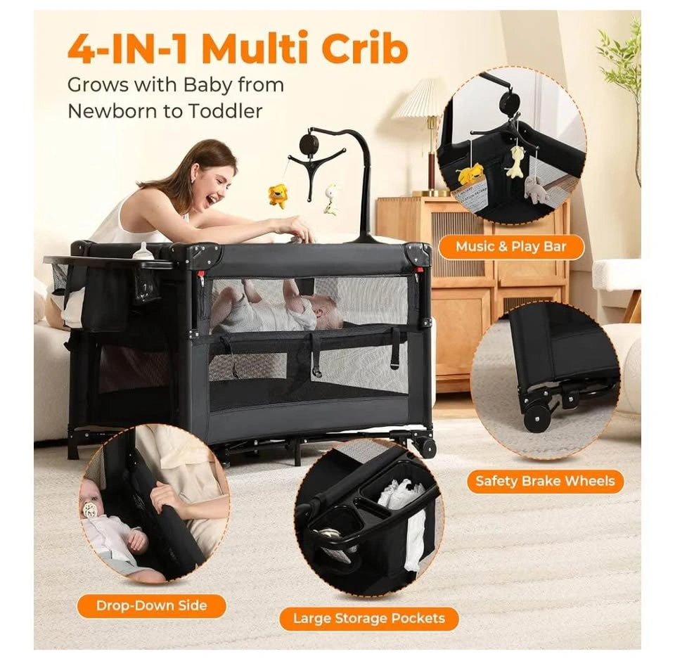 Brand new 4-in-1 Baby Playard, Portable Crib, Bassinet - photo 4
