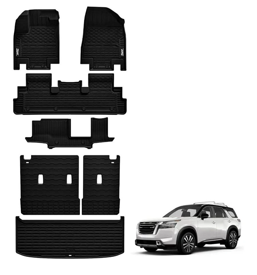 3W Premium All-Weather Floor & Cargo Mat Set for Nissan Pathfind