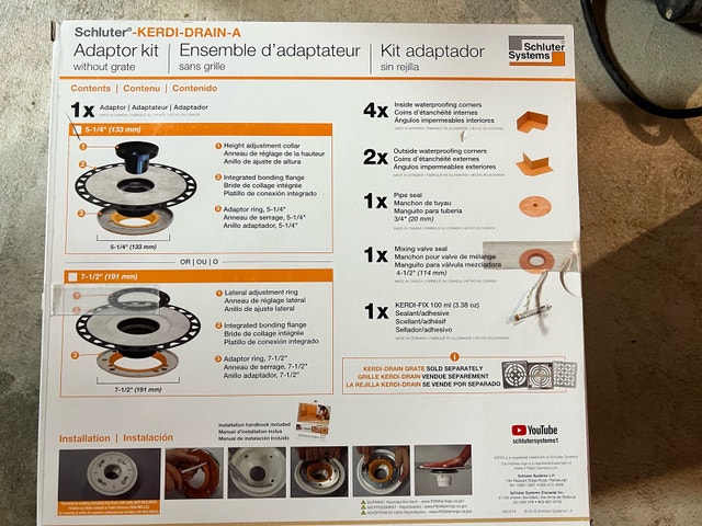 Schluter®-KERDI-DRAIN-A adapter kit KDAM5 FLK ABS - photo 2