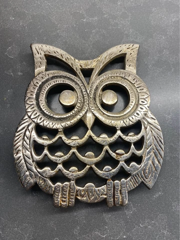 Vintage Metal Owl Trivet - photo 2