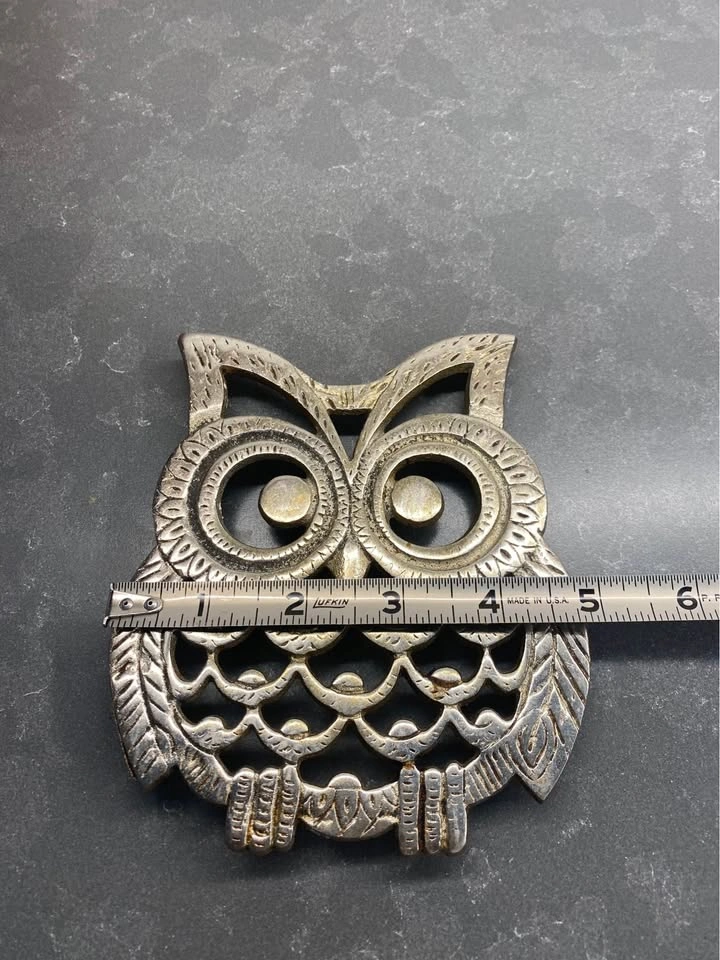 Vintage Metal Owl Trivet - photo 3