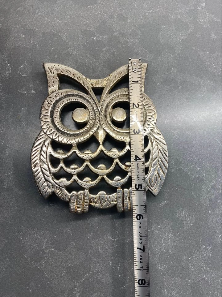 Vintage Metal Owl Trivet - photo 4