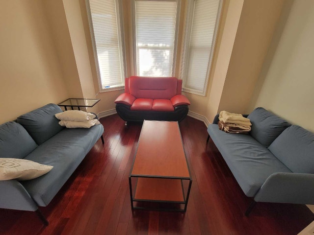 Red and Black Loveseat - photo 2