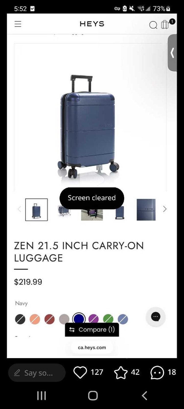 Heys Zen 21.5 Inch Carry-On Luggage