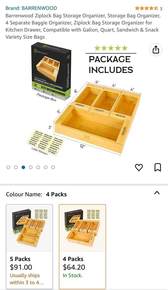 ziplock bag storage organizer - photo 3