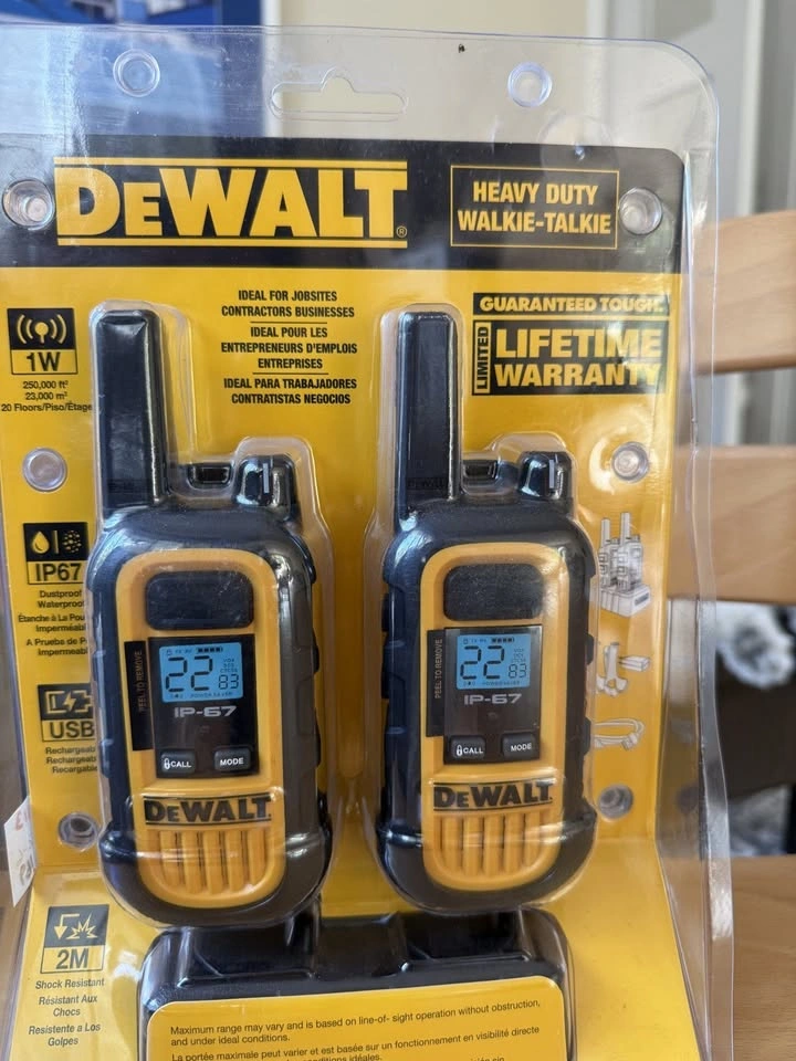 DEWALT DXFRS300 Heavy Duty Walkie Talkies 2-Pack - Brand New Sea - photo 2