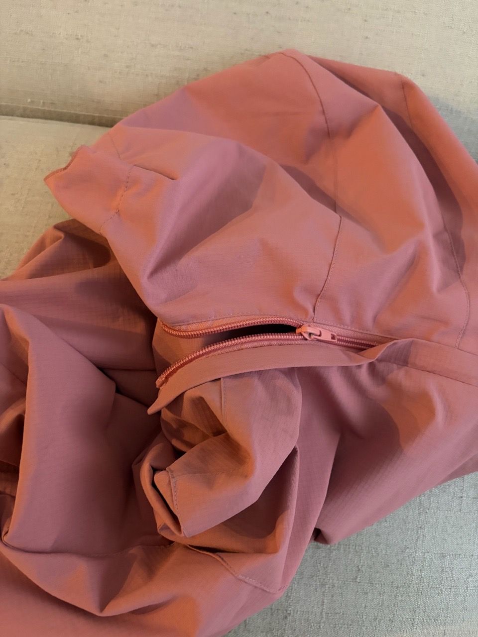 Pink Hooded Outdoor Rain Jacket - photo 2